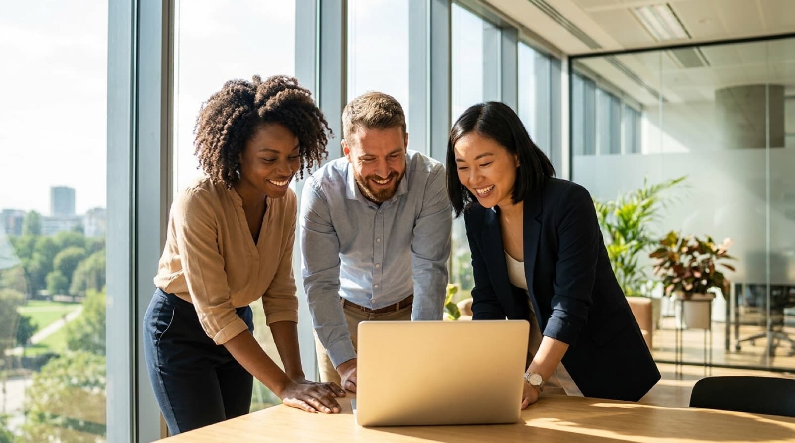 American TechCore consultants working together in the office